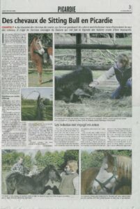 Courrier Picard Article du journal "Le Courrier Picard" du 18 février 2008 annonçant l'arrivée des Nokota au Nokota-Ranch