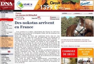 dna Article des Dernières Nouvelles d'Alsace annonçant l'arrivée des Nokota en France